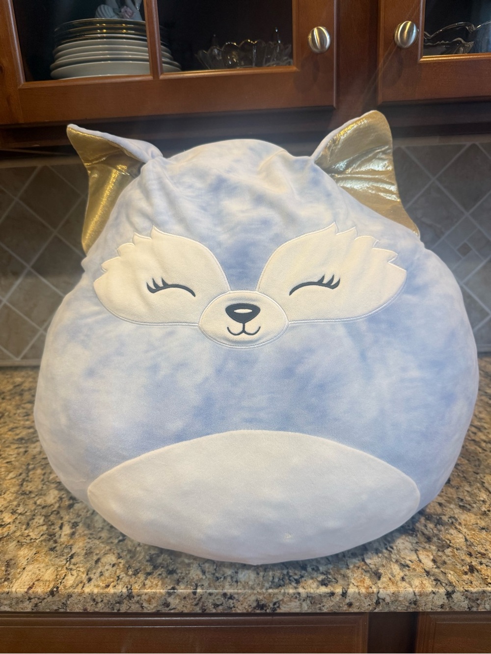 Squishmallows Melani the Fox Blue Tie-Dye Sleepy Eye Squad Plush Stuffed Animal
